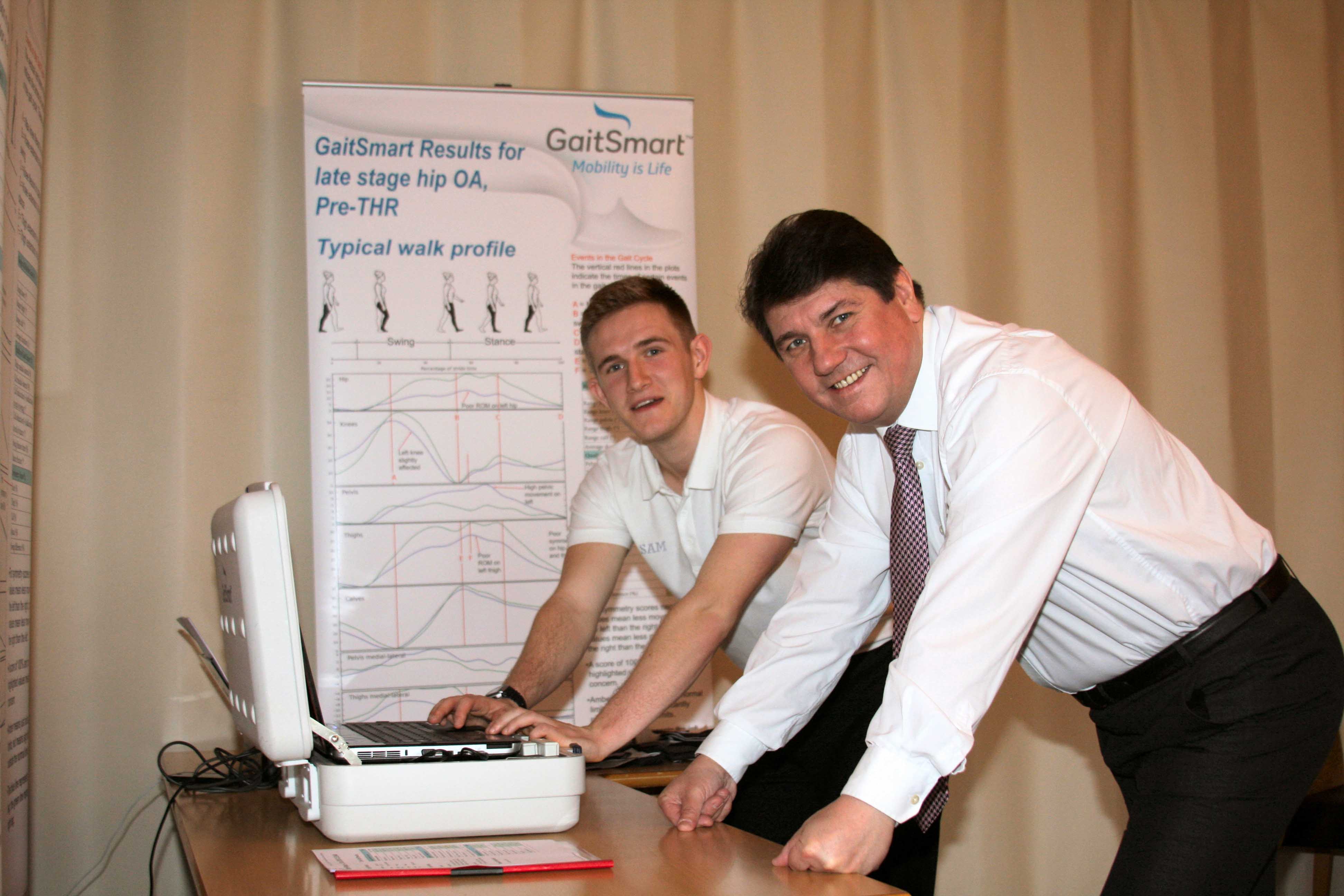 Stephen Metcalfe MP with Sam Clarke, GaitSmart Gait Therapist